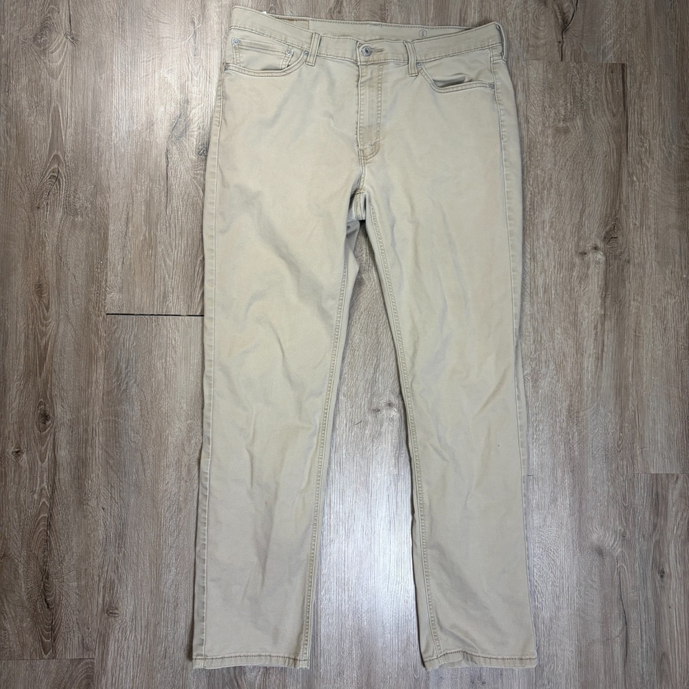 Levis 541 Mens Chino Pants 36x34 (36x32) Brown Athletic Fit Cotton Blend